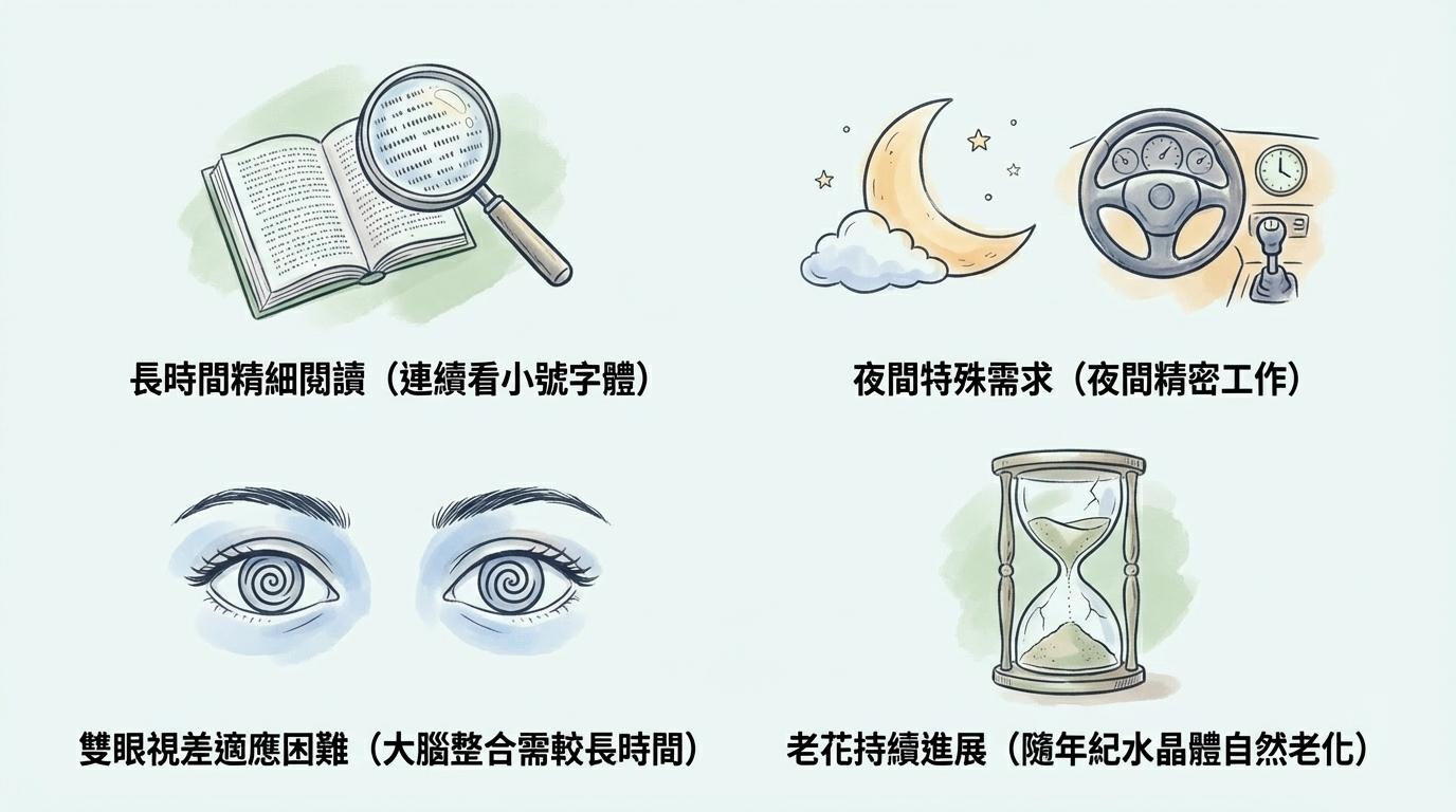 老花雷射後，需要注意的狀況